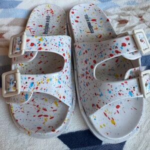 Mini Melissa Kids' Sandals with Colorful Splatter